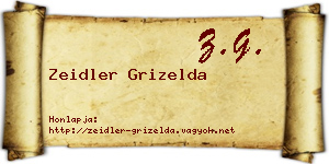 Zeidler Grizelda névjegykártya